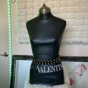 Burberry round leather and metal studded wrap belt NWOT never warn bought new